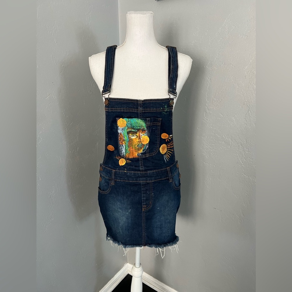 Black Label Dungaree Skirt. NWT. Size M
